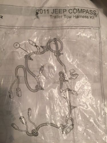 2011 jeep compass rear trailer tow wiring harness new unopened mopar part