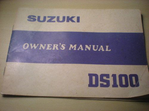 Oem owner's 1979 manual suzuki ds100