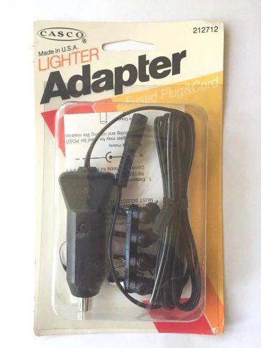 Casco lighter adapter fused plug &amp; cord 212712 made in u.s.a