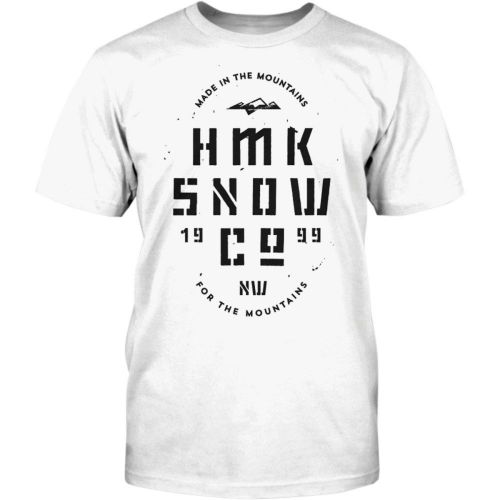 Hmk stencil mens short sleeve t-shirt white
