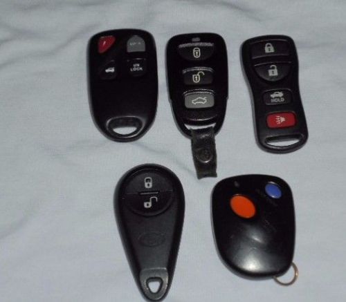 Lot of 5 subaru, nissan, hyundai &amp; mazda remote keyless entries