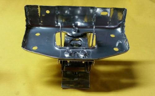 1966 ford galaxie xl hood latch powdercoated chrome oem 66