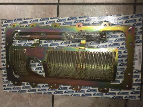 Canton ford 4.6l 5.4l steel screen louvered windage tray gold iridited 20-939p