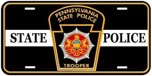 Pennsylvania state police aluminum novelty collectible car plate 6x12