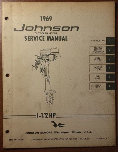 1969 johnson outboard 1-1/2 hp service manual # jm6901