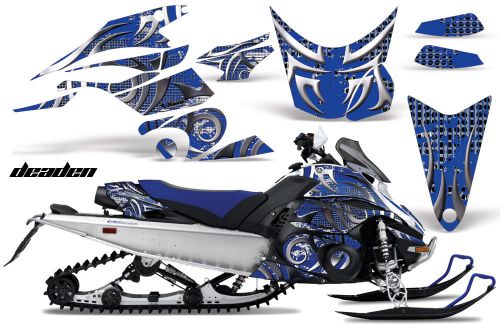 Amr racing snowmobile dekor snow sled graphic kit wrap yamaha fx nytro dead blue