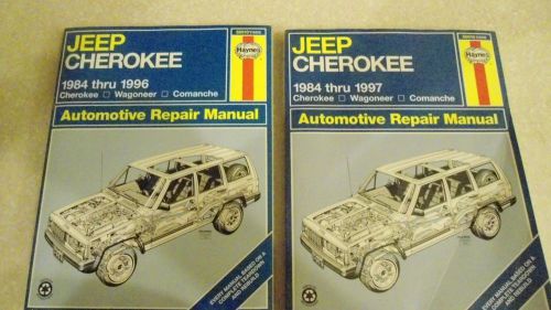 Jeep cherokee automotive repair manuals 1984-97 and 1984-96