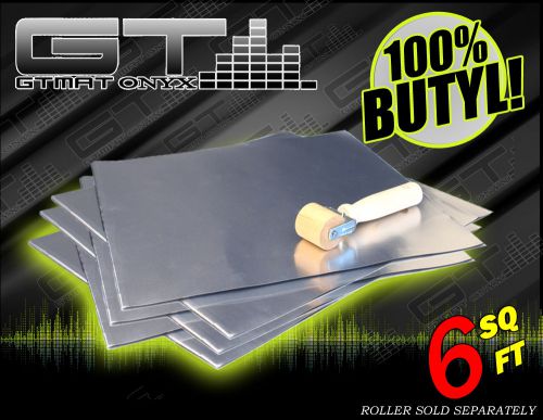 Gtmat butyl onyx 6 sqft sound deadener deadening cdi thermal insulation mat kit