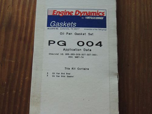 Mccord engine dynamics pg004 oil pan gasket for chevy 265 283 302 307 350 400 v8
