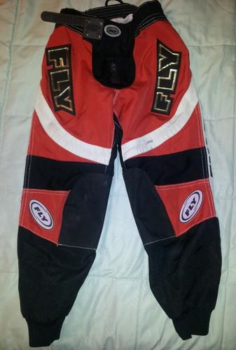 Fly racing 303 youth size 6 (22) motocross atv quad dirt bike riding pants~euc!