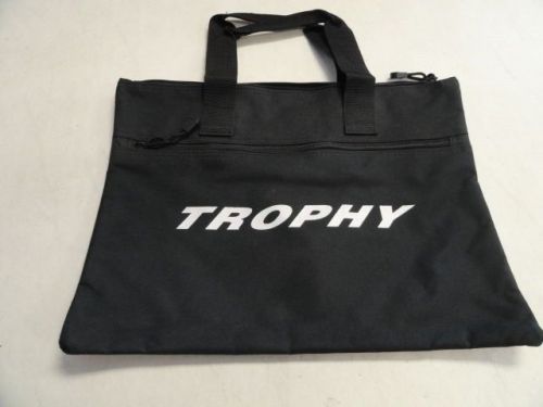 Trophy storage bag black / white canvas 15 5/8" x 12" marine boat