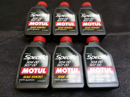Uc123 106374 motul specific oil 5w-30 (6 pack/6 liters) vw &amp; audi 504 00, 507 00