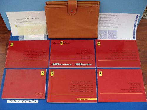 03 - 2003 ferrari 360 spider f1 owners supplemental manuals + leather pouch k138