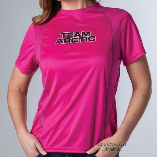 Arctic cat women's team arctic stretch mesh semi-fitted t shirt – pink 5263-63_