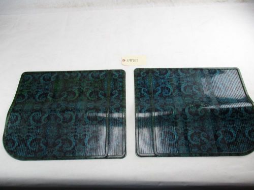 Vintage ford gt emblem rear floor mats blue paisley