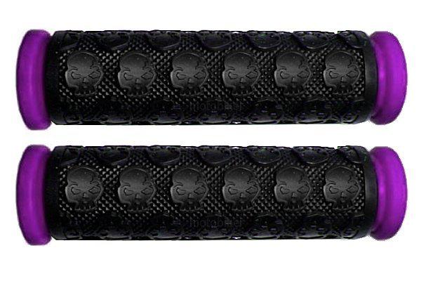 Polaris atv 2x4 4x4 sportsman purple thick skull handlebar gel hand grips