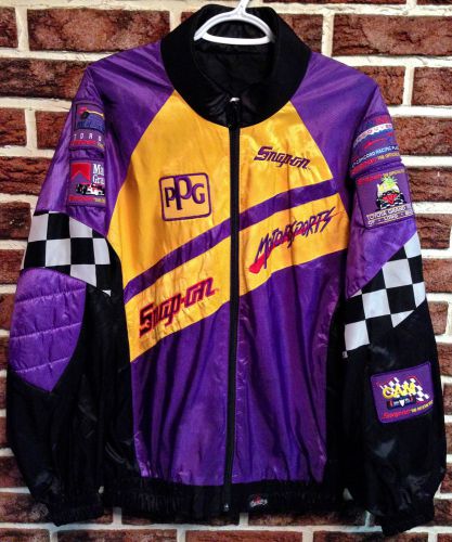 Official snap on tools racing jacket mens small nascar molson indy car crew pit