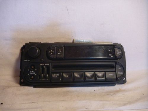 02-06 dodge caravan wrangler neon radio cd face plate p05091556af np405