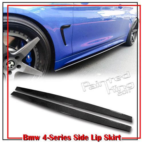 Real carbon bmw 4-series f82 f83 m4 2dr performance side lip skirt add on 16