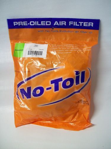 No-toil kawasaki klx 450r pre-oiled air filter 1447