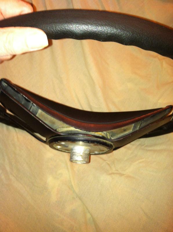 Vintage late 1960s early 1970s Porsche steering wheel ibonite with horn plate, US $174.00, image 8