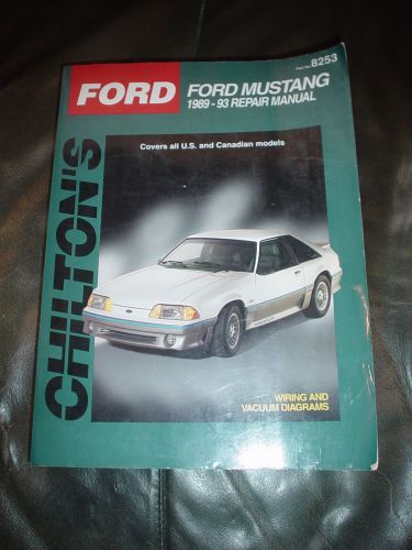 Chiltons   ford mustang 1989-1993 repair manual