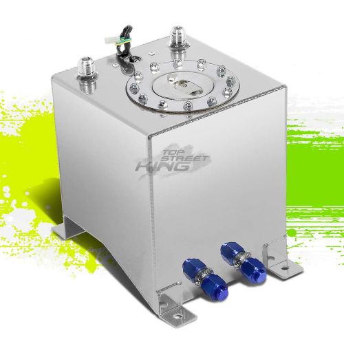 2.5 gallon/9.5l lightweight polish aluminum gas fuel cell tank+sender 8x8.25x10"