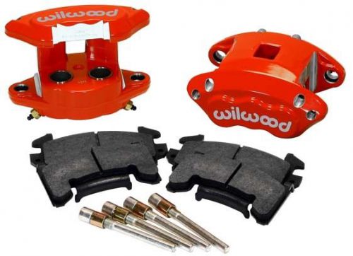Wilwood d154 brake caliper &amp; pad set w/pins,dual piston,0.81&#034;,red,gm metric,1.12