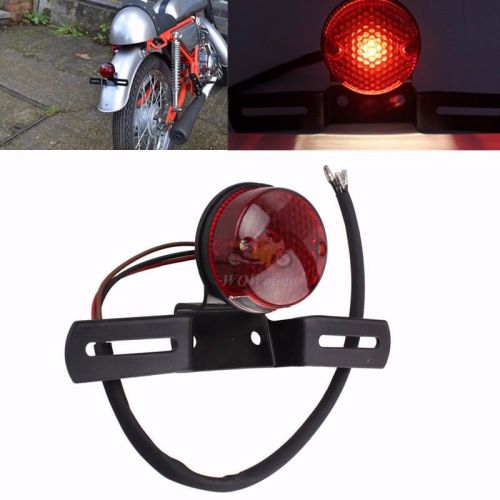Black tail brake running license light plate holder for motorcycle bobber custom