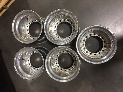 Used weld wheel 14&#034; 5 off wide 5 late model | 5&#034; offset coined center