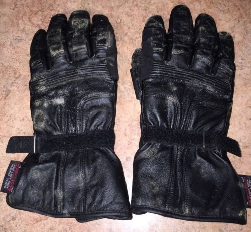 Leather motorcycle gloves, waterproof, insulated