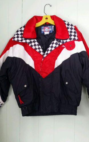 Vintage men's polaris racing snowmobile thermoloft insulation jacket sz medium