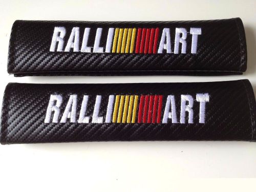 Carbon fiber seat belt cover pad for ralliart lancer evo galant eclipse montero