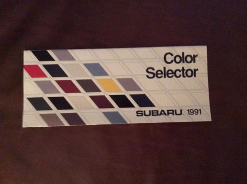 1991 subaru color selector guide brochure