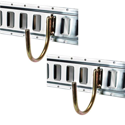 Pack of 2 j hooks for e track systems, 4.5 inch large steel jhook tiedown access
