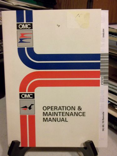 1996 omc outboard 50,60,70 remote operation/maintenance manual