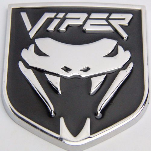 New black snake viper fangs srt gts front grille badge emblem decal for dodge