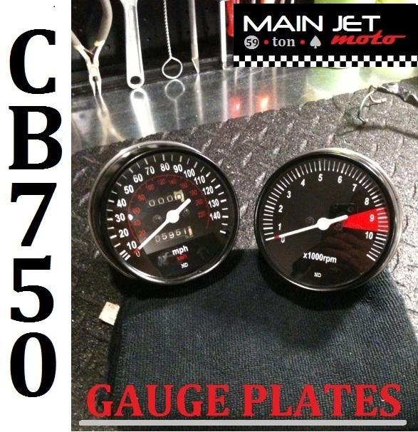 Honda cb750 cb cafe racer gauge face plates decal overlay applique clocks plate