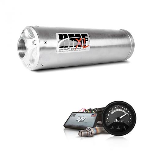 Hmf polaris rzr xp 900 2011 - 2014 swamp xl slip on exhaust &amp; dobeck afr+ gen 4