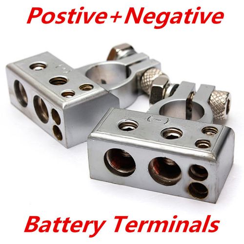 Postive &amp; negative set 2/4/8 gauge car truck battery terminals clamp connectors