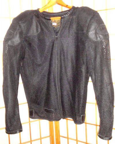Vanson leathers super vent mesh blk 70135 motorcycle jacket sz sm summer riding
