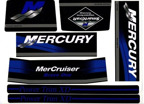 Mercruiser the new blue 2016 bravo one decals  w /blue rams sticker set