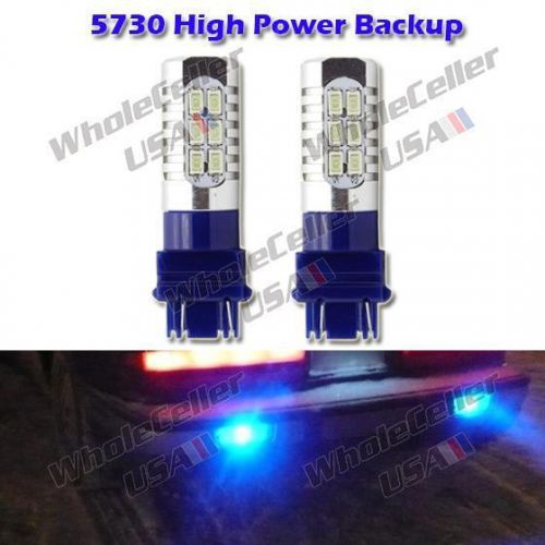2pcs reverse back up blue backup led light blub 3157 3456 3057 3056 high power