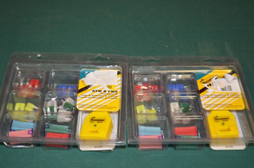 Lot of 2 cooper bussmann atm-fmx-ek 30pc emergency fuse kit