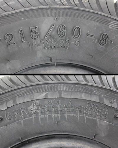 215/60-8 (18.5x8.50-8) load range c bias ply trailer tire kenda loadstar tb805