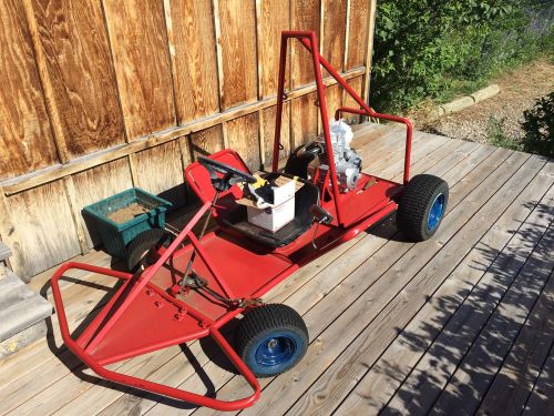 Go kart frame, includes 150cc yomoto engine, gears, chain, pedals,