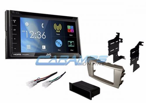 Camry 6.8&#034; jvc double din stereo radio w/ install kit &amp; bluetooth &amp; sirius xm