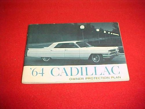 1964 cadillac warranty owner protection plan manual book 64 opp owners service