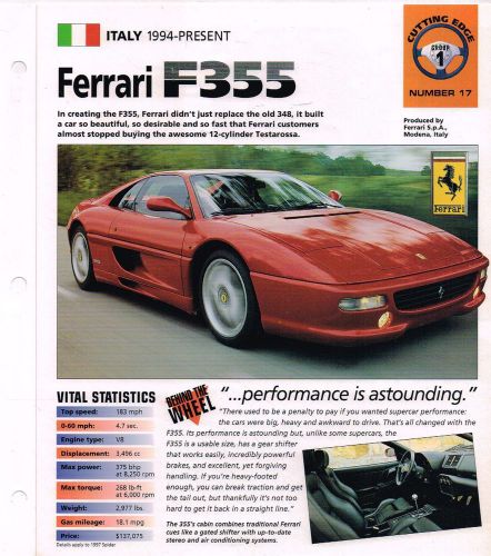 Ferrari brochures/road tests imp collection: f40/f50,550,f355