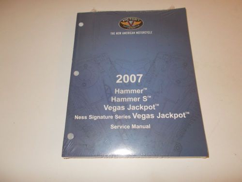 2007 victory hammer jackpot oem service manual genuine! p/n 9920838  with cd!